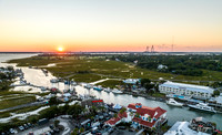 Shem Creek with Sunset  Charleston SC on the Horizon