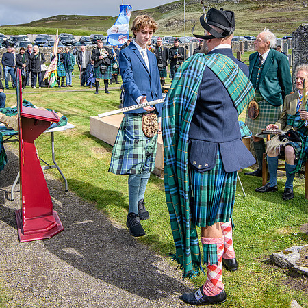 Alexander presents Lord Reay his Staff