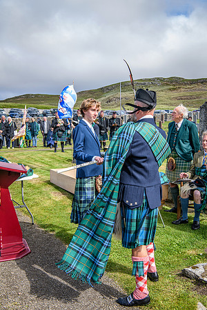 Alexander presents Lord Reay his Staff